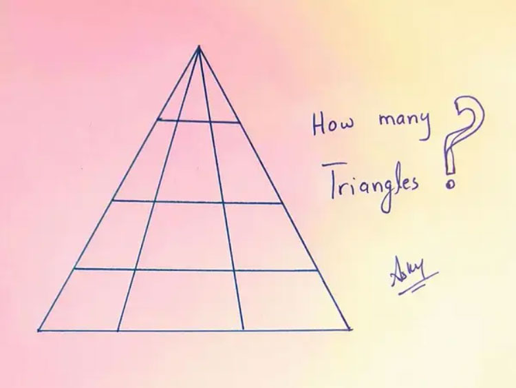 چند مثلث در تصویر وجود دارد؟